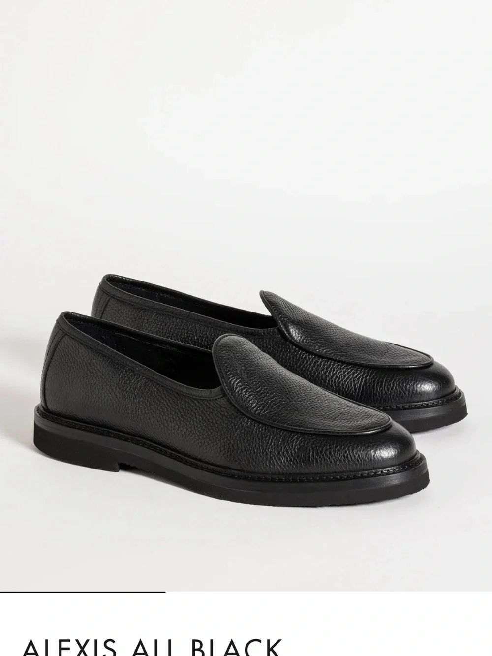 Jacques soloviere All-Black Men's Leather Penny Loafers